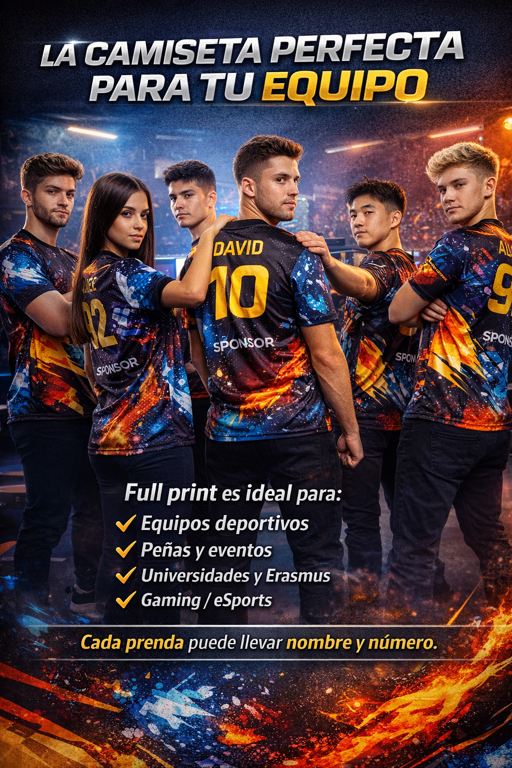 Equipaciones deportivas full print personalizadas
